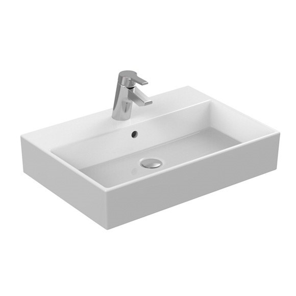 Immagine di Ideal Standard STRADA lavabo L.50 P.42 cm con foro per rubinetteria, con troppopieno, colore bianco K077701