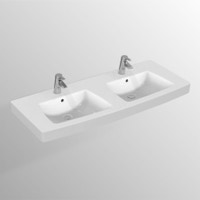 Lavabi Doppi Ideal Standard.Ideal Standard T002001 21 Lavabo Top Con Doppio Bacino 130 X 54 Cm Con Due Fori Rubinetteria Con Troppopieno Bianco Prezzi E Offerte Su Tavolla Com