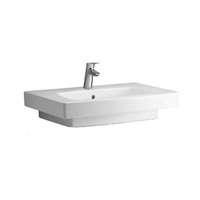 Immagine di Ideal Standard 21 lavabo Top rettificato alla base 100 x 54 cm con foro rubinetteria e troppopieno, bianco T002301
