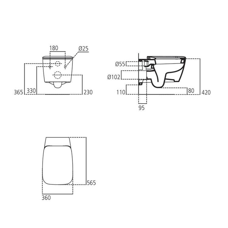 Immagine di Ideal Standard 21 vaso sospeso con sedlie slim a chiusura rallentata, bianco T319901