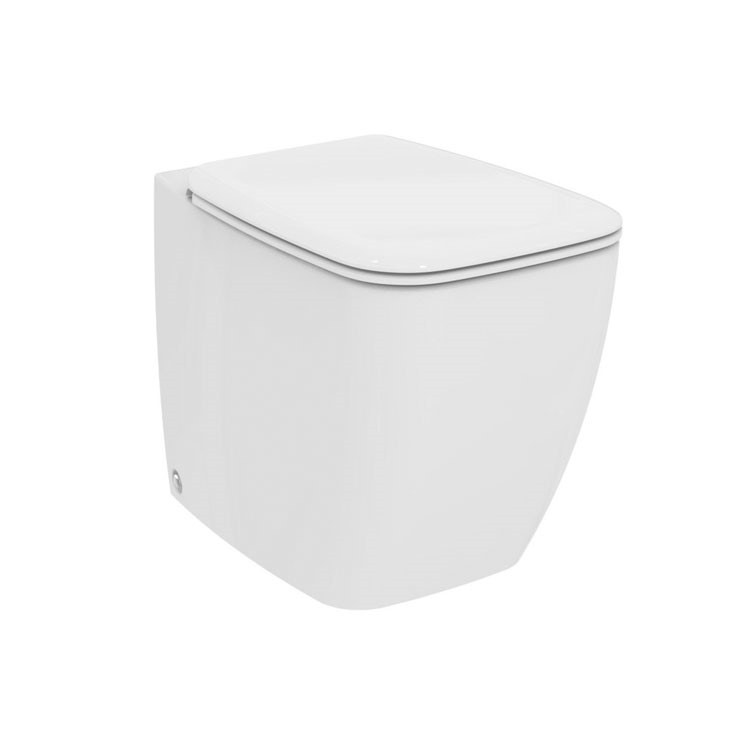 Immagine di Ideal Standard 21 vaso a pavimento filo parete con sedile slim senza chiusura rallentata, bianco T320001