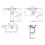 Immagine di Ideal Standard Connect Space lavabo Top asimmetrico 70 x 38 cm con ripiano sinistro con foro rubinetteria e troppopieno, bianco E132701