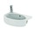 Ideal Standard Connect Space lavabo semincasso 50 x 36 cm con foro rubinetteria sinistro, con troppopieno, bianco  E133101