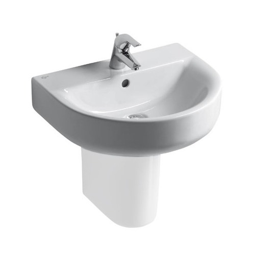 Ideal Standard E774001 CONNECT lavabo Arc 70 cm, monoforo, con troppopieno,  colore bianco