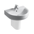 Immagine di Ideal Standard CONNECT lavabo Arc da 65 cm con foro rubinetteria con troppopieno, bianco E773201