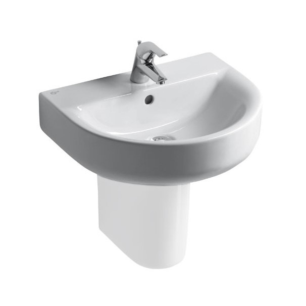 Immagine di Ideal Standard CONNECT lavabo Arc da 65 cm con foro rubinetteria con troppopieno, bianco E773201
