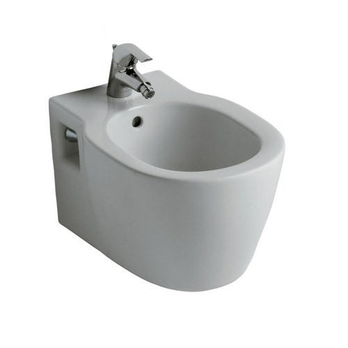 Immagine di Ideal Standard Connect Bidet sospeso monoforo con erogazione dell’acqua dal rubinetto, bianco E799701