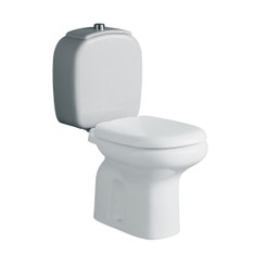 Immagine di Ideal Standard Tesi Classic Cassetta con coperchio e batteria - pulsante cromato, bianco T425801