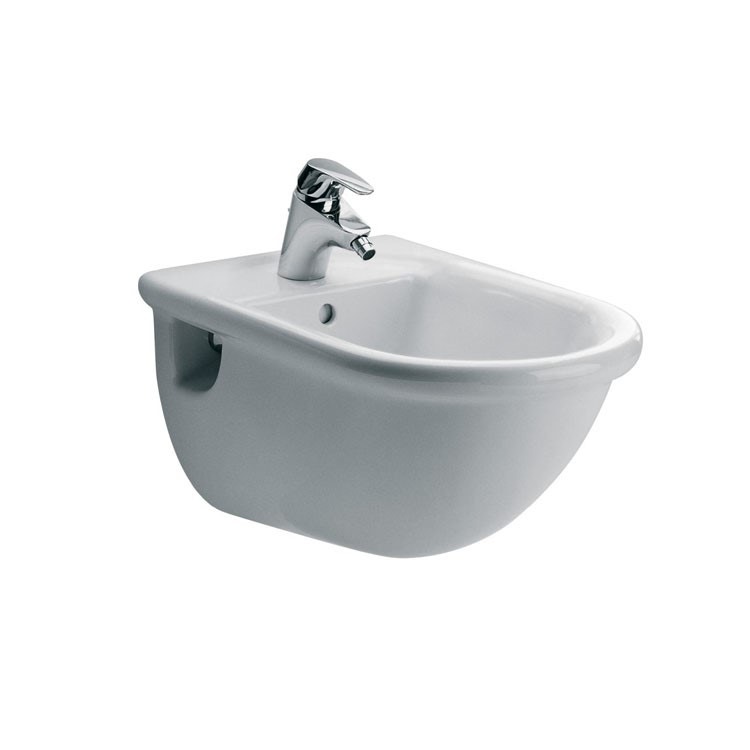 Immagine di Ideal Standard Esedra Bidet sospeso monoforo, con erogazione dell’acqua dal rubinetto, bianco T506661