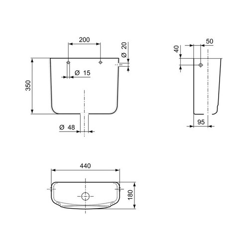Immagine di Ideal Standard Esedra Cassetta con coperchio completa di batteria - tirante cromato, bianco T424001