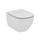 Ideal Standard TESI vaso sospeso completo di sedile slim a chiusura rallentata, a cacciata co scarico a parete, fissaggi nascosti, colore bianco T354101