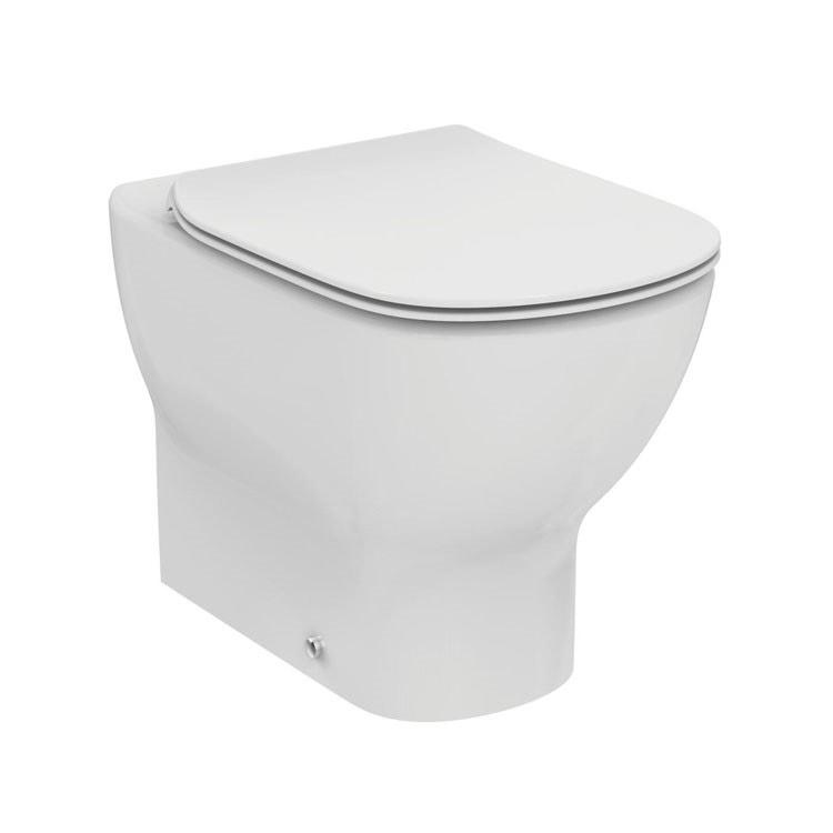 Immagine di Ideal Standard TESI vaso filo parete universale con sedile slim a chiusura rallentata, colore bianco T353101