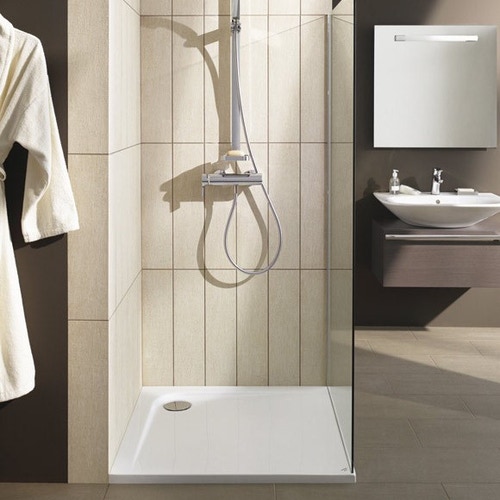 Immagine di Ideal Standard ULTRA FLAT piatto doccia quadrato in acrilico 120 x 120 cm, bianco K517501