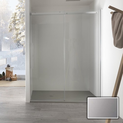 Immagine di Inda Air porta scorrevole destra per nicchia, vetro grigio B8226 D AN 14