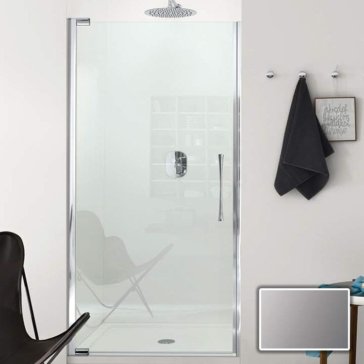Immagine di Inda Teknoair porta a battente per nicchia, vetro grigio B8041 0 AN 14