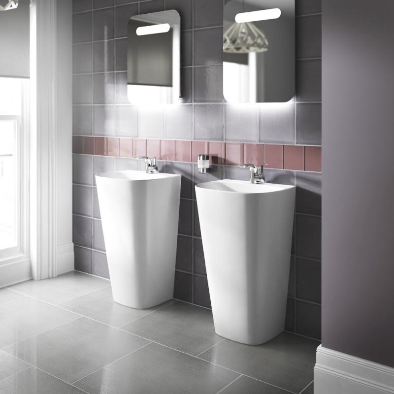 Immagine di Ideal Standard Dea Totem 525x430x870 mm con foro rubinetteria, copripiletta di scarico in ceramica removibile a corredo, bianco T085101