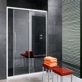 Immagine di Inda Trendy porta scorrevole destra per nicchia, finitura cromo/silver B4434 R AK 01