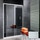 Inda Trendy porta scorrevole destra per nicchia, vetro rigato, finitura cromo/silver, Trattamento Anticalcare B4430 R AK 511A