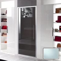 Immagine di Inda Trendy porta a battente per nicchia, vetro finitura ice, finitura cromo B4440 T AN 80