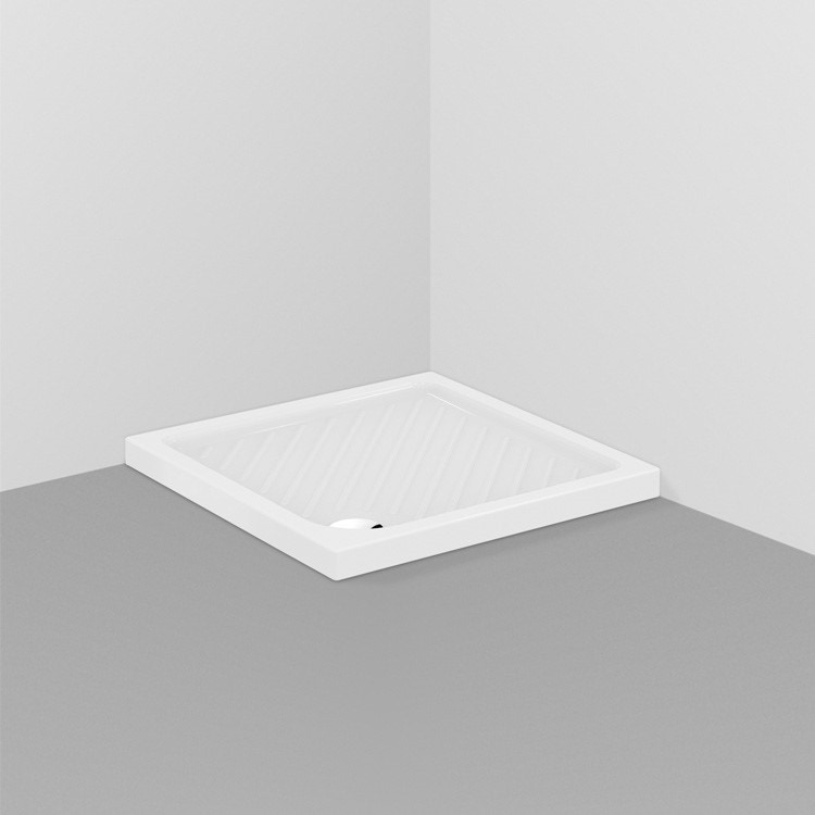 Immagine di Ceramica Dolomite GEMMA 2 piatto doccia quadrato 75 x 75 x 7 cm in ceramica, bianco J526101