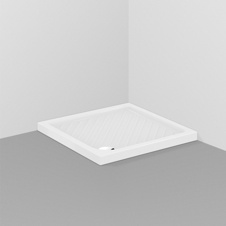 Immagine di Ceramica Dolomite GEMMA 2 piatto doccia quadrato 80 x 80 x 7 cm in ceramica, bianco J526201