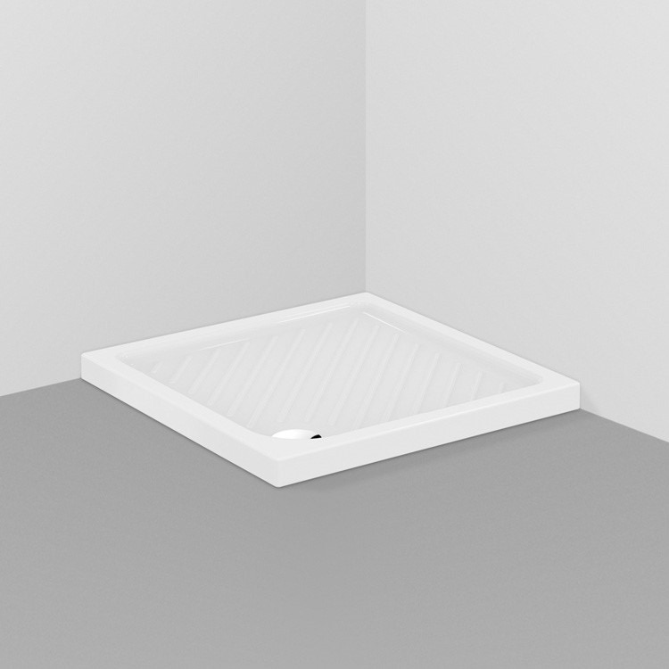 Immagine di Ceramica Dolomite GEMMA 2 piatto doccia quadrato 90 cm in ceramica, colore bianco finitura lucido J526301