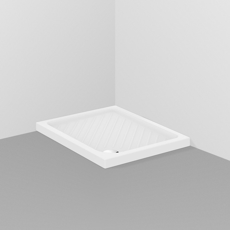 Immagine di Ceramica Dolomite GEMMA 2 piatto doccia rettangolare 100 x 70 x 7 cm in ceramica, bianco J526701