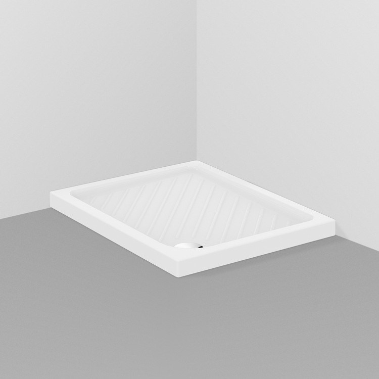 Immagine di Ceramica Dolomite GEMMA 2 piatto doccia rettangolare 120 x 80 x 7 cm in ceramica, bianco J526901