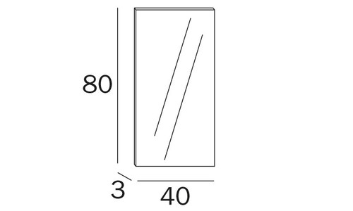 Immagine di Inda Touch specchio filo satinato piano, spessore vetro 5mm AS2460