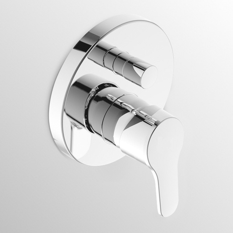 Immagine di Ceramica Dolomite GEMMA 2 Miscelatore monocomando ad incasso per vasca/doccia, deviatore automatico ,Non è corredato di componenti doccia, cromo A6257AA