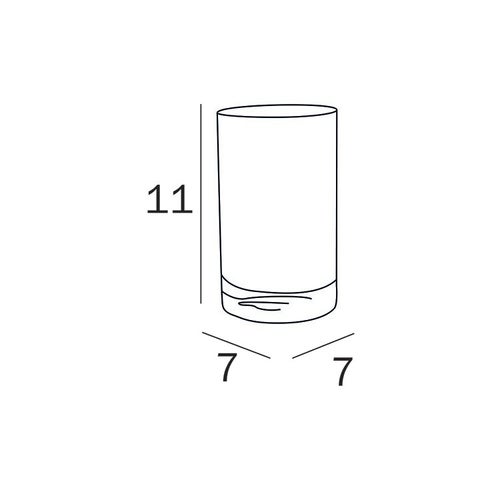 Immagine di Inda Mito portabicchiere da appoggio in vetro nero AO1010 VN
