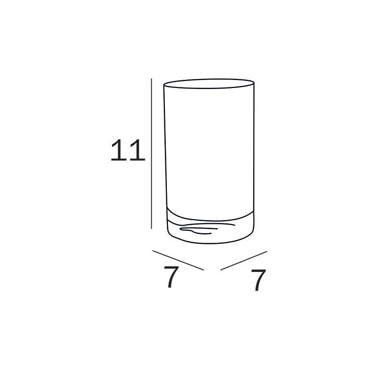 Immagine di Inda Mito portabicchiere da appoggio in vetro nero AO1010 VN