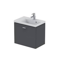 Immagine di Ideal Standard CONNECT SPACE mobile sottolavabo 59 x 51,3 x 37,5 cm, versione sinistra, finitura grigio laccato lucido E0314KR