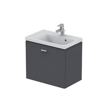 Immagine di Ideal Standard CONNECT SPACE mobile sottolavabo 59 x 51,3 x 37,5 cm, versione sinistra, finitura grigio laccato lucido E0314KR