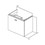 Immagine di Ideal Standard CONNECT SPACE mobile sottolavabo 59 x 51,3 x 37,5 cm, versione sinistra, finitura grigio laccato lucido E0314KR