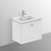 Immagine di Ideal Standard CONNECT SPACE mobile sottolavabo 59 x 51,3 x 37,5 cm, versione destra, finitura bianco laccato lucido E0315WG