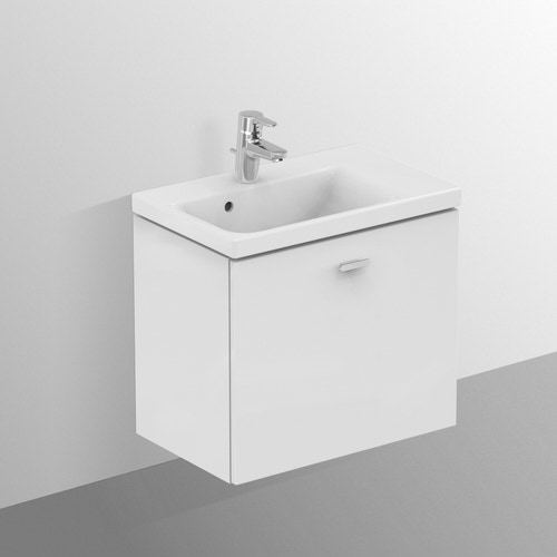 Immagine di Ideal Standard CONNECT SPACE mobile sottolavabo 59 x 51,3 x 37,5 cm, versione destra, finitura bianco laccato lucido E0315WG