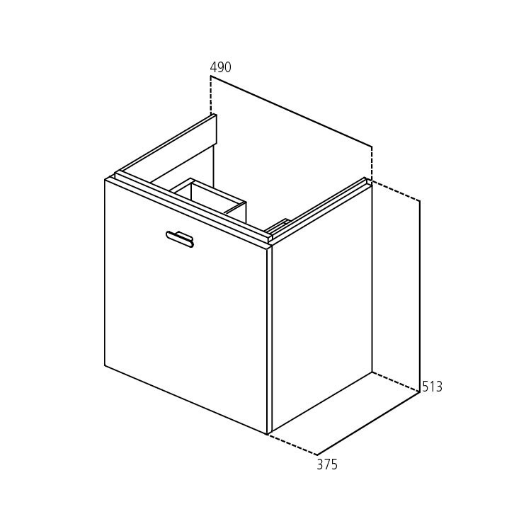 Immagine di Ideal Standard CONNECT SPACE mobile sottolavabo 49 x 51,3 x 37,5 cm, finitura olmo E0312KS