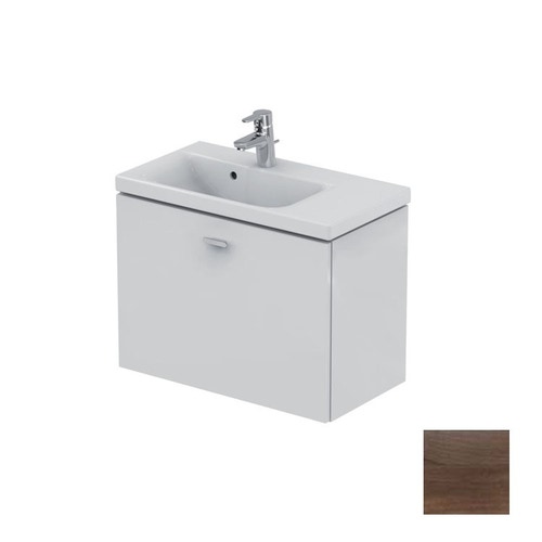 Immagine di Ideal Standard CONNECT SPACE mobile sottolavabo 69 x 51,3 x 37,5 cm, versione destra, finitura noce scuro E0317SX