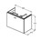 Immagine di Ideal Standard CONNECT SPACE mobile sottolavabo 69 x 51,3 x 37,5 cm, versione destra, finitura noce scuro E0317SX