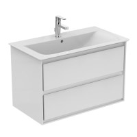 Immagine di Ideal Standard CONNECT AIR mobile sottolavabo 80 cm con 2 cassetti, finitura bianco lucido (esterno) e bianco matt (interno) E0819B2
