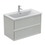 Immagine di Ideal Standard CONNECT AIR mobile sottolavabo 80 cm con 2 cassetti, finitura grigio lucido (esterno) e bianco matt (interno) E0819EQ