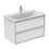 Immagine di Ideal Standard CONNECT AIR mobile sottolavabo 80 cm con 2 cassetti, finitura bianco lucido (esterno) e grigio chiaro matt (interno) E0819KN