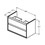 Immagine di Ideal Standard CONNECT AIR mobile sottolavabo 80 cm con 2 cassetti, finitura bianco lucido (esterno) e grigio chiaro matt (interno) E0819KN