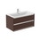 Immagine di Ideal Standard CONNECT AIR mobile sottolavabo 100 cm con 2 cassetti, finitura marrone scuro matt (esterno) e bianco matt (interno) E0821VY