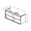 Immagine di Ideal Standard CONNECT AIR mobile sottolavabo 120 cm con 2 cassetti e 2 vani a giorno, finitura marrone scuro matt (esterno) e bianco matt (interno) E0829VY