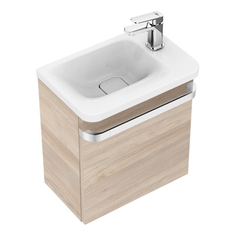 Immagine di Ideal Standard TONIC II mobile sottolavabo 45 x 26 x 48 cm con anta apertura a destra, finitura legno miele R4306FF