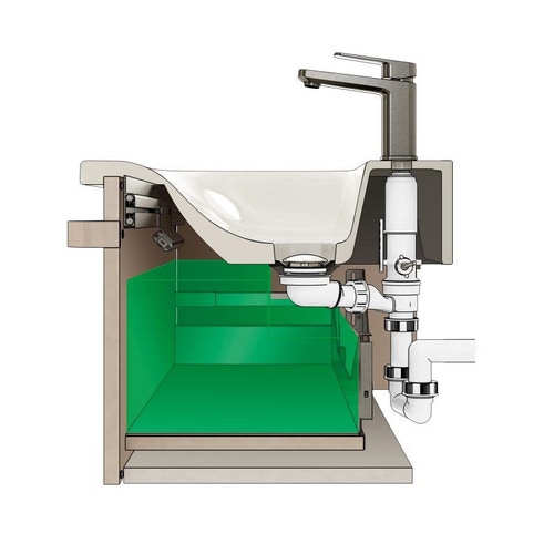 Immagine di Ideal Standard TONIC II mobile sottolavabo 45 x 26 x 48 cm con anta apertura a destra, finitura legno miele R4306FF