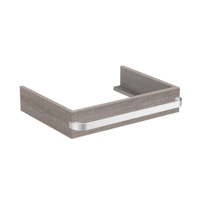Immagine di Ideal Standard TONIC II struttura 60 cm per lavabi Top, d'appoggio o come mensola, finitura legno grigio R4310FE