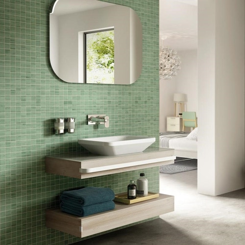 Immagine di Ideal Standard TONIC II struttura 80 cm per lavabi Top, d’appoggio o come mensola, finitura legno miele R4311FF